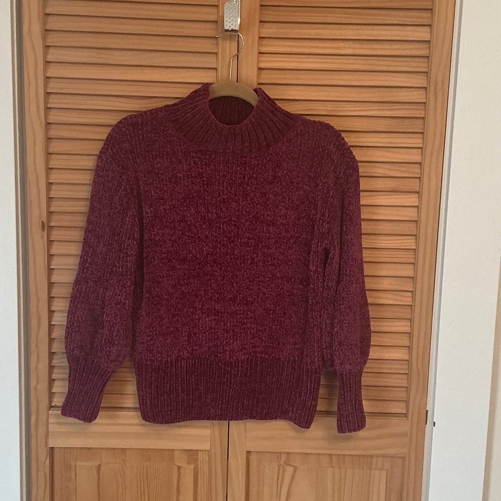 Cynthia Rowley Maroon Turtleneck Sweater